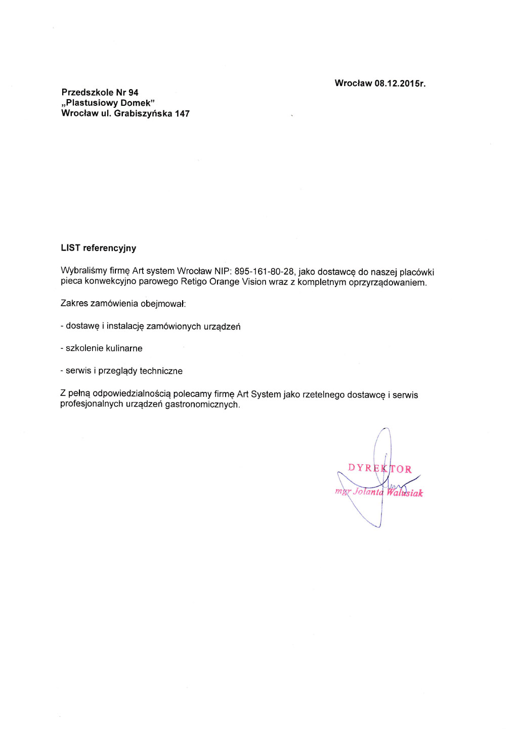 Referencje Plastusiowy Domek